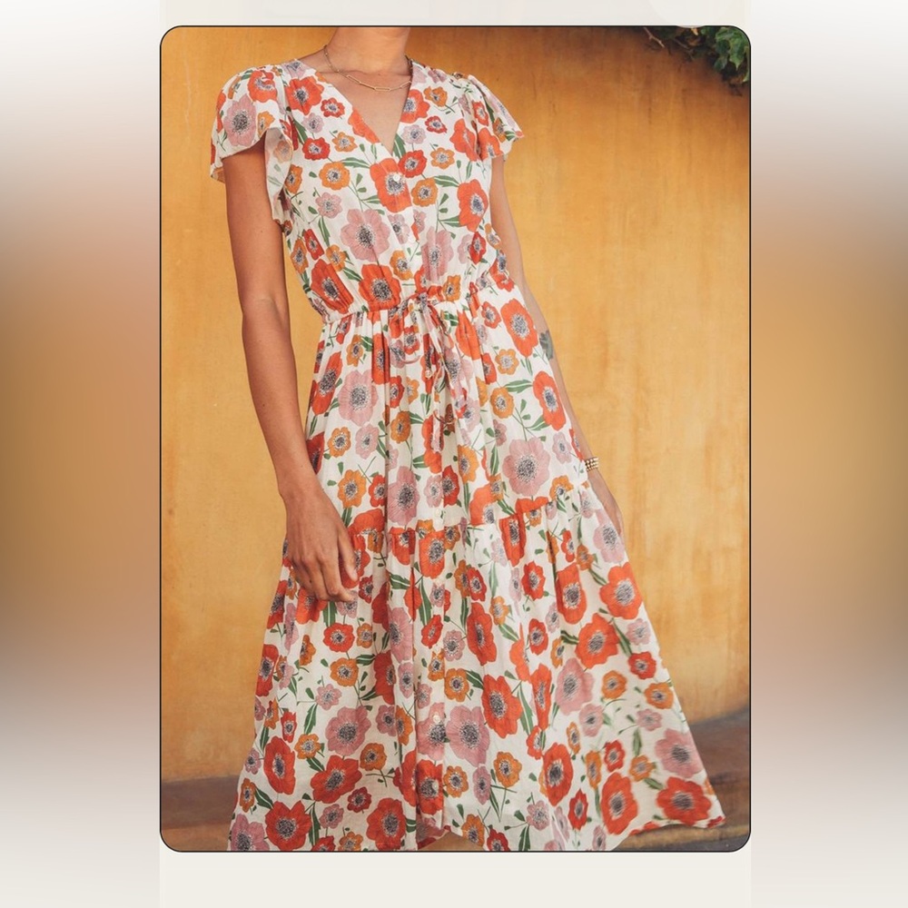 NEW NWOT TROVATA trovata kristi dress in POPPY Small - Picture 3 of 10